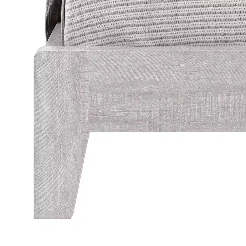 Lit plateforme Queen avec tête de lit, Chêne gris poussiéreux
