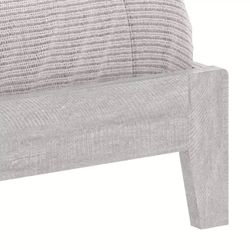 Lit plateforme Queen avec tête de lit, Chêne gris poussiéreux
