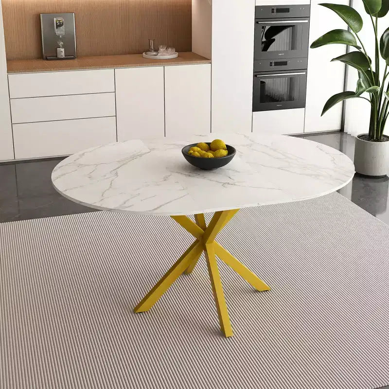 Table à manger rétractable moderne de 150 cm pour 6 personnes, table extensible pliante avec base en acier au carbone, cuisine et salle à manger