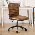 Chaise de bureau sans accoudoirs, en similicuir, dossier mi-haut, pivotante à 360°, hauteur réglable