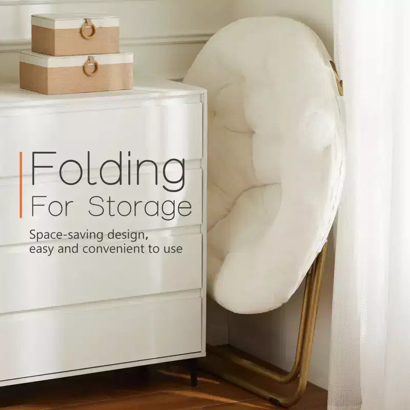 Fauteuil d'appoint rond en fausse fourrure, taille adulte pour chambre et salon