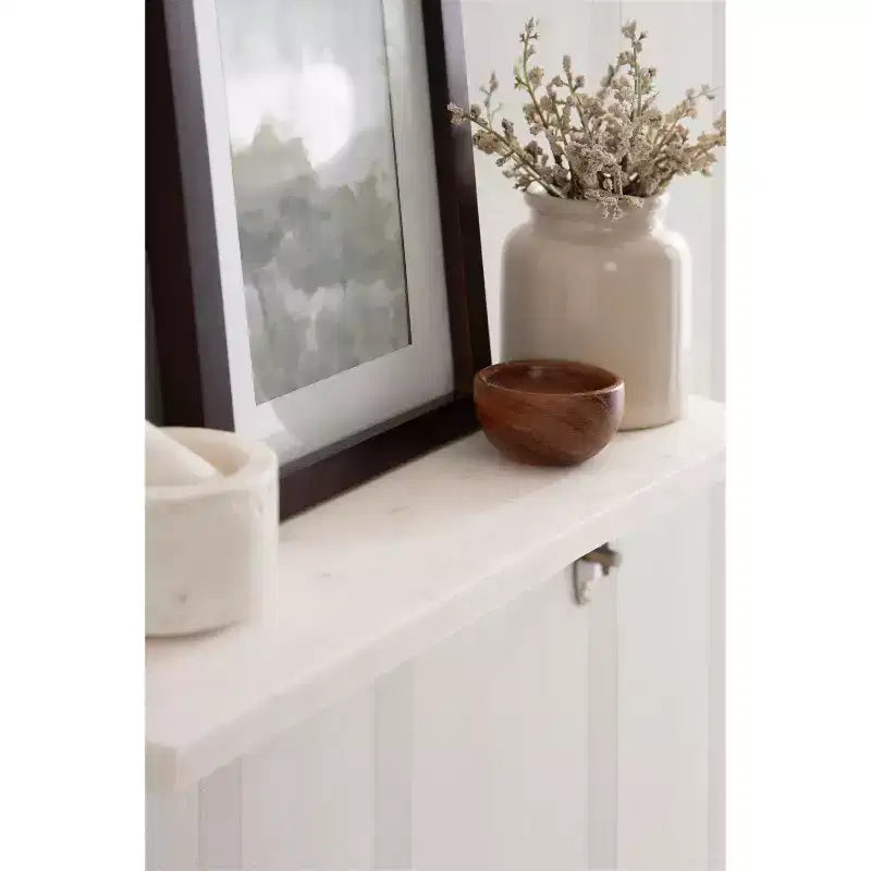 Étagère murale en marbre, blanc et or, 50,8 cm