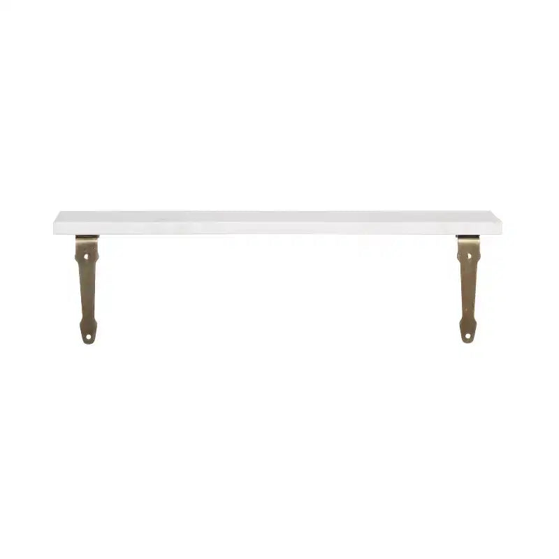 Étagère murale en marbre, blanc et or, 50,8 cm