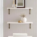 Étagère murale en marbre, blanc et or, 50,8 cm
