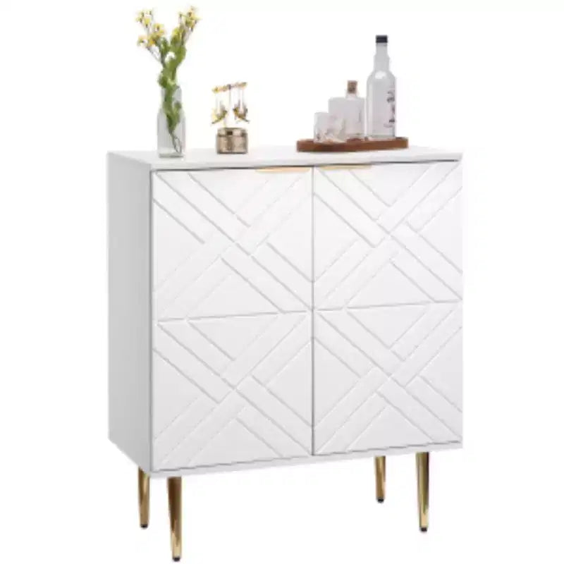Buffet de rangement 2 portes, Blanc chaud